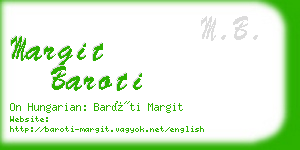 margit baroti business card